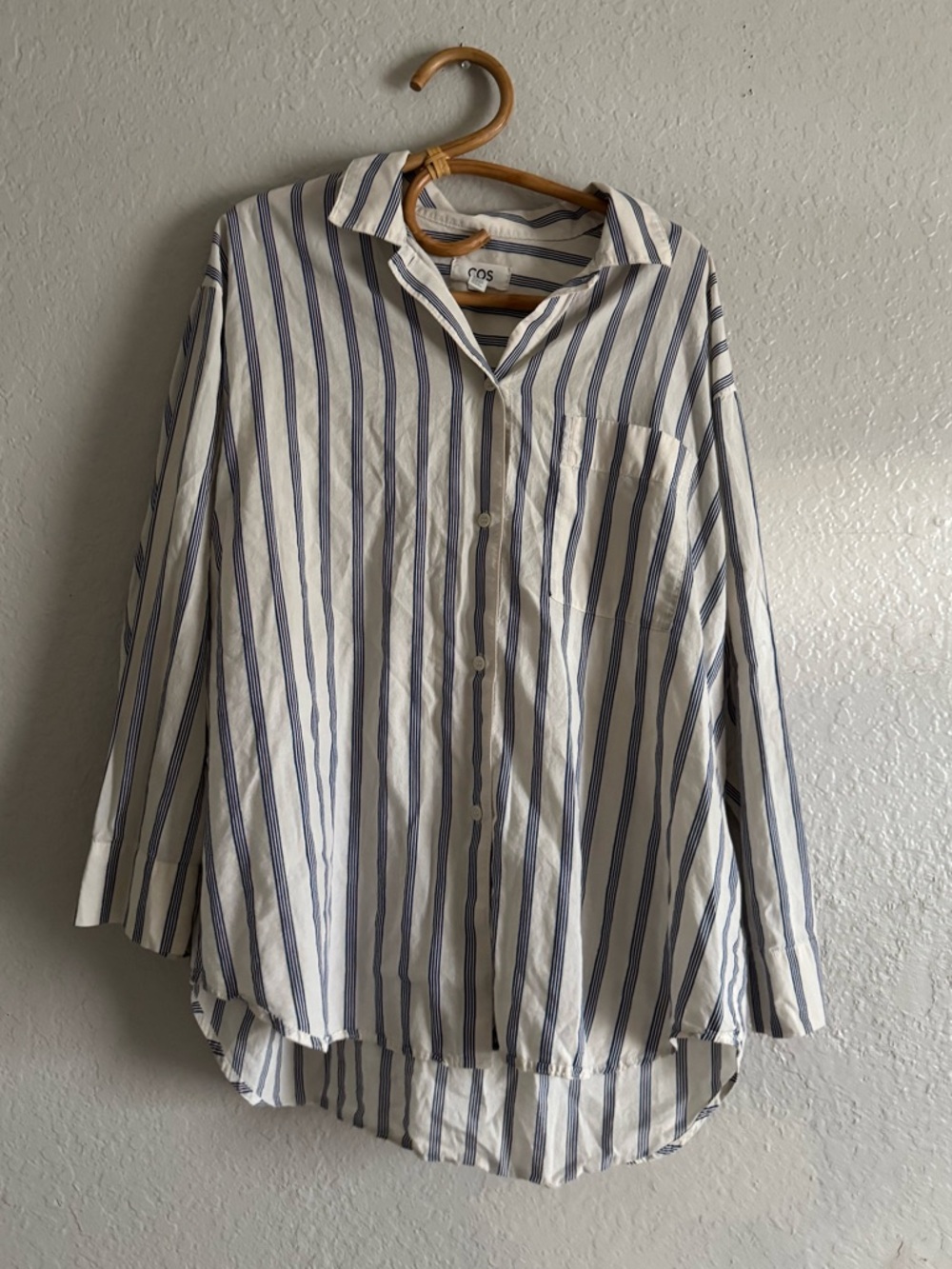 COS Light Button Down Stripped Shirt